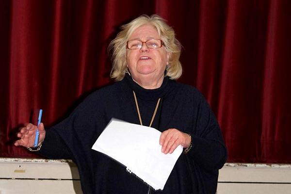 Veronica Wilson representing the WI Federation discusses this year'r resolution.jpg